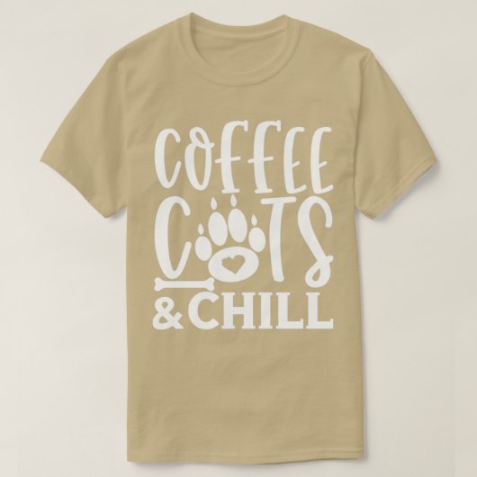 コーヒー猫と冷たい猫レディーキティ猫子猫ロ Tシャツ (デザイン正面)