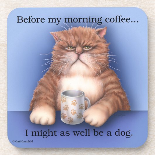 コーヒー猫のコースター コースター (正面)