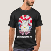 コーヒー猫コーヒー猫ママカフェイン猫 Tシャツ (正面)