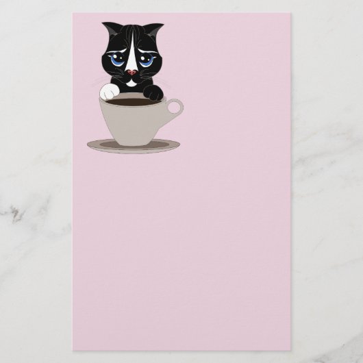 コーヒー猫文房具 便箋 (正面)