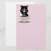 コーヒー猫文房具 便箋 (正面/裏面)