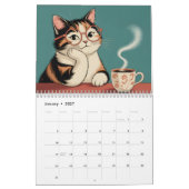 コーヒー猫 カレンダー (1月 2027)