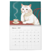 コーヒー猫 カレンダー (2月 2027)