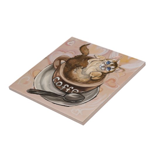 コーヒー猫 タイル (側面)