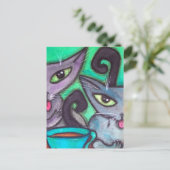 コーヒー猫 ポストカード (スタンド正面)