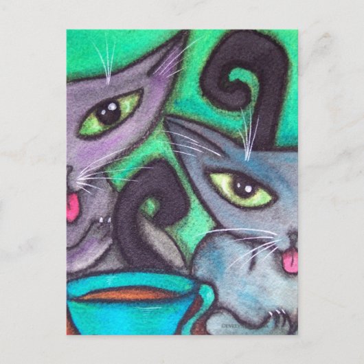 コーヒー猫 ポストカード (正面)