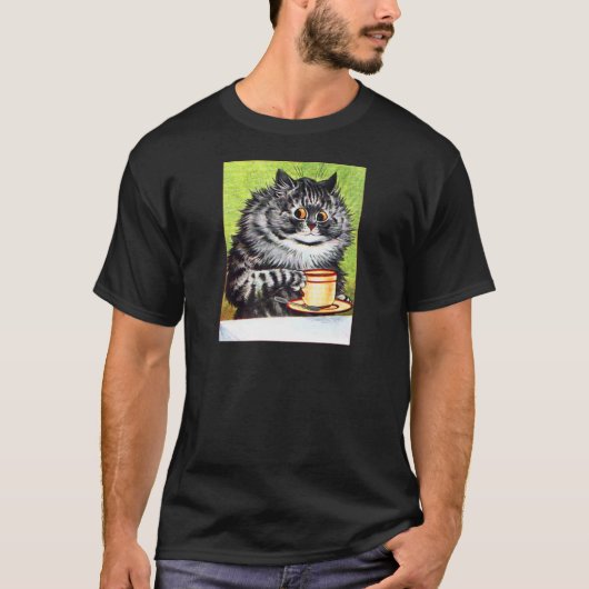 コーヒー猫(ヴィンテージのイメージ) Tシャツ (正面)
