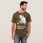 コーヒー用のデカフデザイン Tシャツ (正面フル)