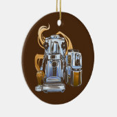 コーヒー用エスプレッソマシンコーヒーカフェ従業員 セラミックオーナメント (右)