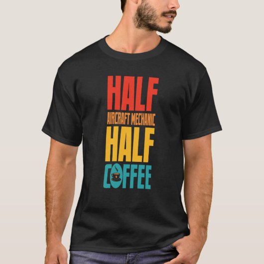 コーヒー用航空機整備士 Tシャツ (正面)