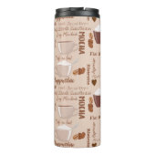 コーヒー用語パターンモノグラム タンブラー (裏面)