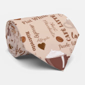 コーヒー画像パターン ネクタイ (ロール)