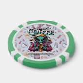 コーヒー目当てで来ました ポーカーチップ (シングル)