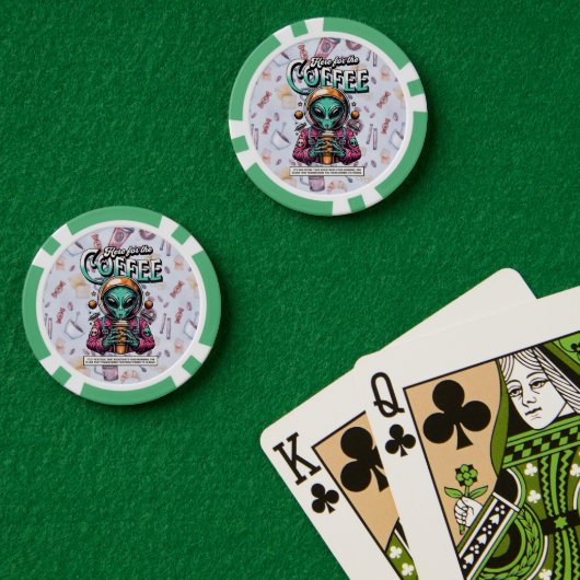 コーヒー目当てで来ました ポーカーチップ (ポーカーテーブル (ダブル))