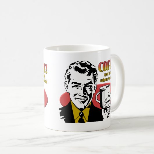 コーヒー睡眠場合のあなたは死んだおもしろマグカップ コーヒーマグカップ (正面右)