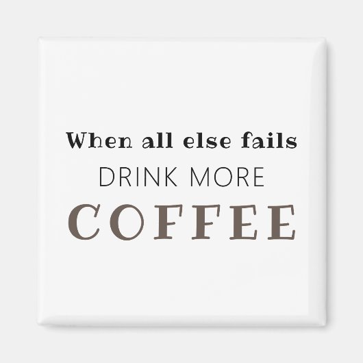 コーヒー磁石をもっと飲む マグネット (正面)