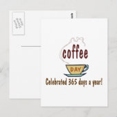コーヒー祝日365日年 ポストカード (正面/裏面)