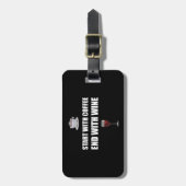 コーヒー端のワインから始めて下さい ラゲッジタグ (正面縦)