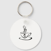 コーヒー第1母性第2 -はっきりしたタイポグラフィ キーホルダー (裏面)