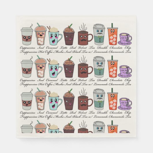 コーヒー紙ナプキンス スタンダードランチョンナプキン (正面)