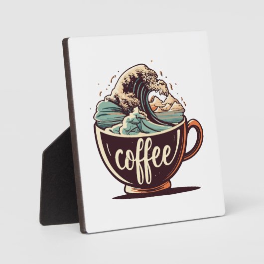 コーヒー素晴らしの波 フォトプラーク (正面)