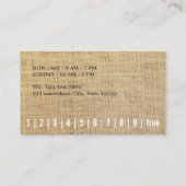 コーヒー素朴バーラップロイヤリティパンチ ロイヤリティカード (裏面)