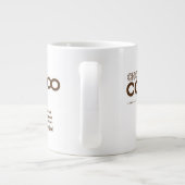コーヒー経済サイズのマグカップでいっぱいのコック ジャンボコーヒーマグカップ (裏面)