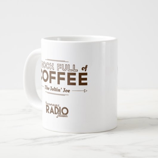 コーヒー経済サイズのマグカップでいっぱいのコック ジャンボコーヒーマグカップ (正面左)