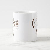 コーヒー経済サイズのマグカップでいっぱいのコック ジャンボコーヒーマグカップ (正面)