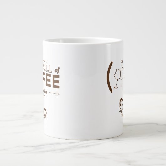 コーヒー経済サイズのマグカップでいっぱいのコック ジャンボコーヒーマグカップ (正面)