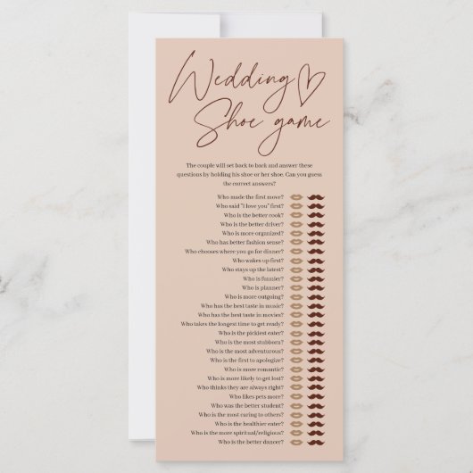 コーヒー結婚シューゲームブライダルシャワー (正面)