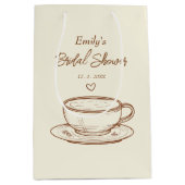 コーヒー結婚式の引き出物 | ブライダルシャワー抱き枕 ミディアムペーパーバッグ (正面)