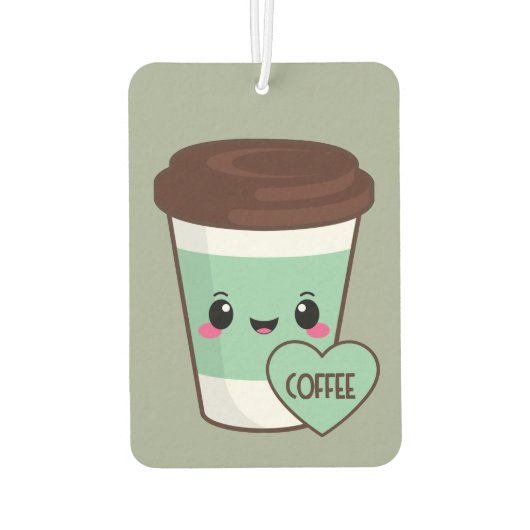 コーヒー絵文字恋人 カーエアーフレッシュナー (裏面)
