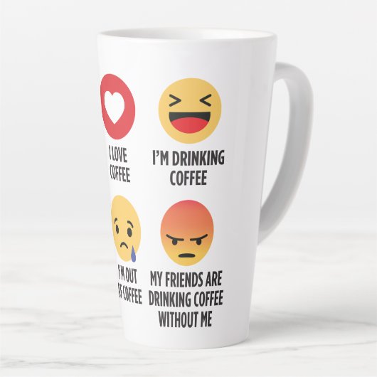 コーヒー絵文字 カフェラテマグ (右アングル)