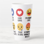 コーヒー絵文字 カフェラテマグ (正面)