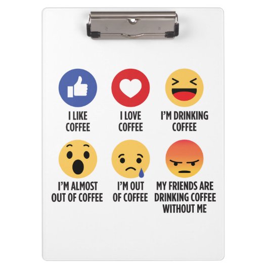 コーヒー絵文字 クリップボード (正面)