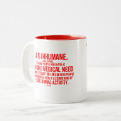 コーヒー緊急時のマグ ツートーンマグカップ (正面左)