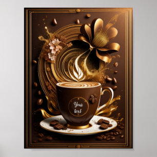コーヒー編集可能 ポスター
