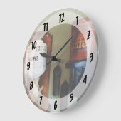 コーヒー缶およびコーヒーグラインダー ラージ壁時計 (傾斜)