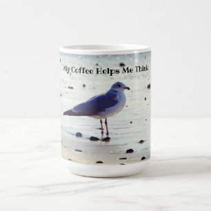 コーヒー考える鷹の浜辺マグカップ コーヒーマグカップ