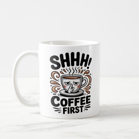 コーヒー至上主義者 おはようの挨拶はコーヒーを飲んでから コーヒーマグカップ (左)