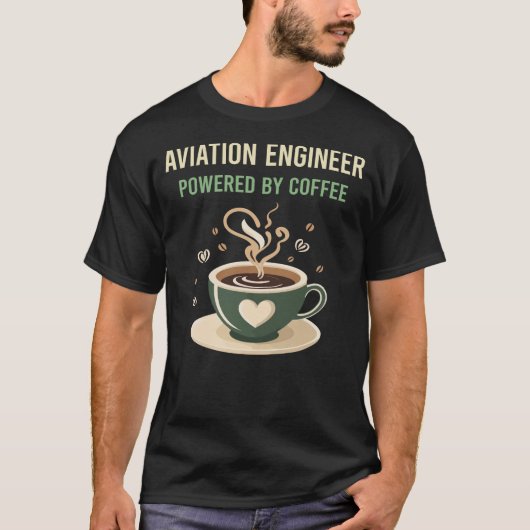 コーヒー航空技術者によって動く Tシャツ (正面)