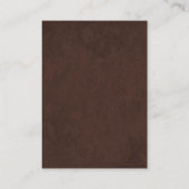 コーヒー色の抽象的な曼荼羅 名刺 (裏面)