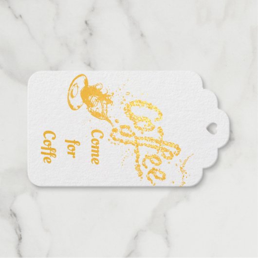 コーヒー芳香 ギフトタグ (正面 (横))