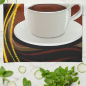 コーヒー芸術のカフェ キッチンタオル (折り畳み)