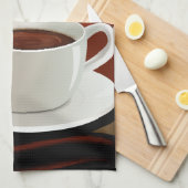 コーヒー芸術のカフェ キッチンタオル (四つ折り)