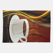 コーヒー芸術のカフェ キッチンタオル (横)