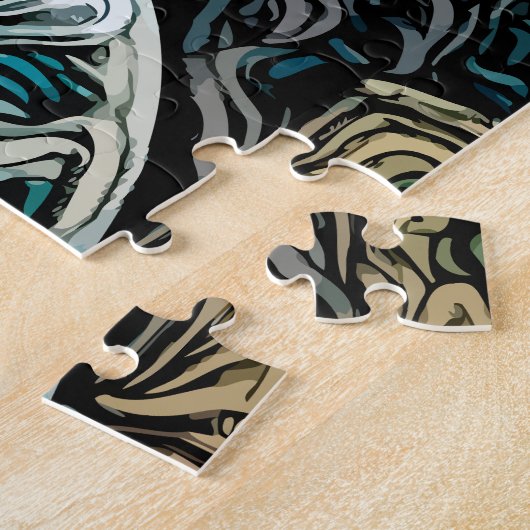 コーヒー芸術的テーマスチル絵画ライフ ジグソーパズル (側面)