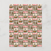 コーヒー茶模様葉書 シーズンポストカード (正面)