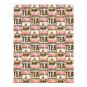 コーヒー茶模様葉書 フォトプリント